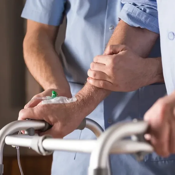 A firm helping hand and a kind voice works wonders to speed a recovery.